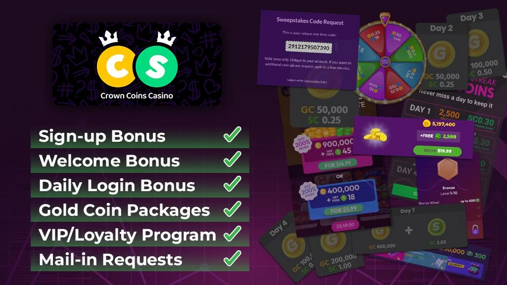 Crown Coins Casino: How Bonuses, Promo Codes and Sweeps Coins Work