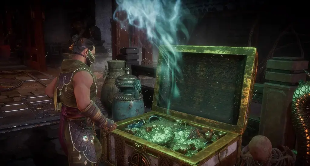Opening treasure chest in MK11 Krypt using in-game currency